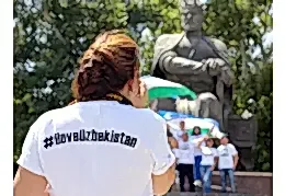 Флешмоб в честь независимости Республики Узбекистан